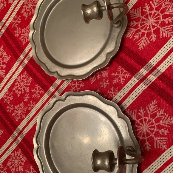 Pewter wall sconces (2) stamped Freeport pa - Picture 4 of 4